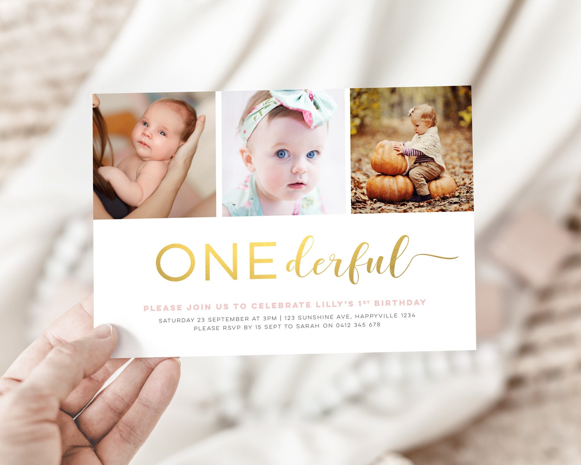 Onederful Girls 1st Birthday Invitation Isn't She - Etsy