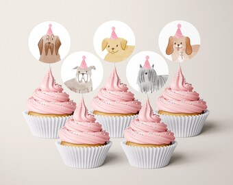 Dog Cupcake Toppers - Etsy