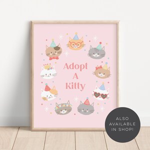 Cute Cat Invitation Template, Editable Kitten Invitation, Girls Cat Party, Digital Cat Invitation, Corjl Invitation, Party Kitties 842 image 8