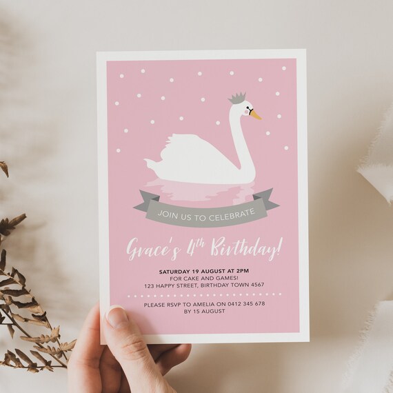 Swan invitations outlet