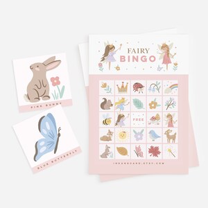 Fairy Bingo Game Instant Download, Fairy Party Game, Printable Woodland Bingo, Magical Bingo Game, Printable Bingo Game, Fairy Princess 123