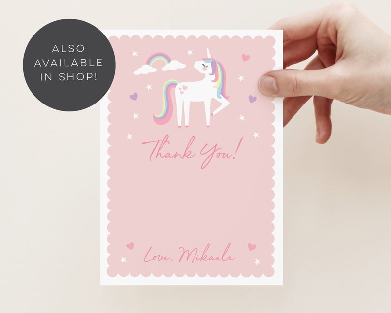 Pink Rainbow Unicorn Invitation, Magical Unicorn Party Invite, Girls Invitation template, Rainbow unicorn Printable, Rainbow Unicorn 689 image 7