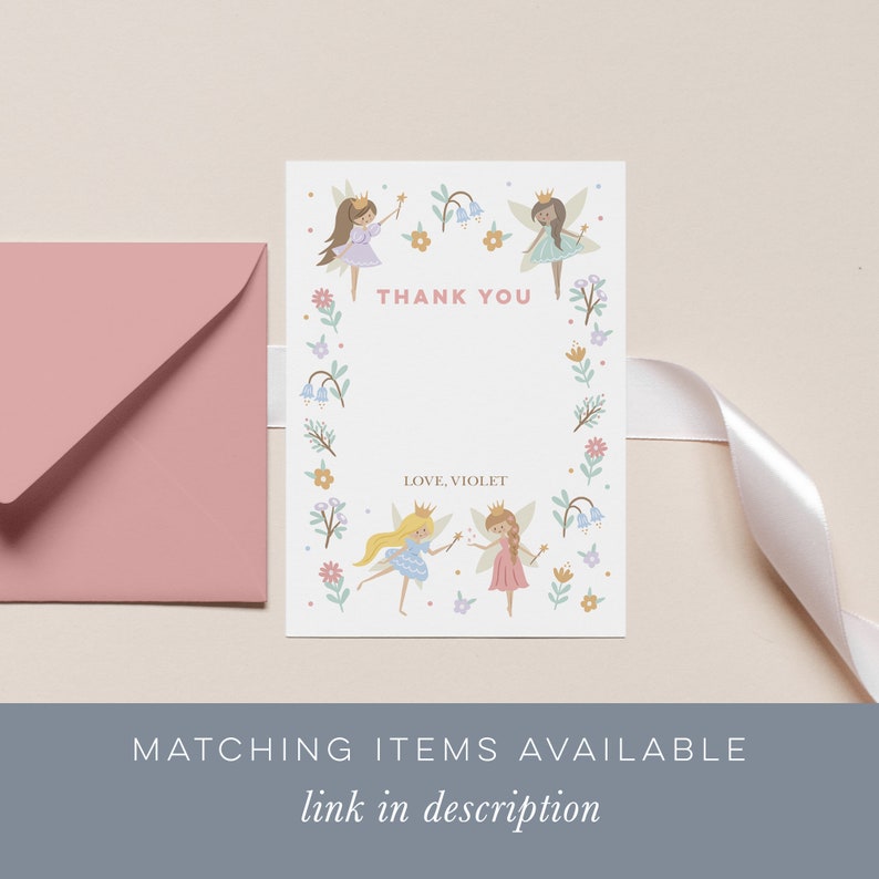 Editable Fairy Invitation, Fairy Princess Invitation Template, Fairy Party Invitation, Girls 2nd 3rd 4th 5th 6th 7th Birthday Invitation 123 image 4