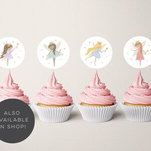 Fairy Princess Favour Tags, Fairy Thank You Tags, Editable Fairy Gift Tags, Fairy Party Printables, Favour Tag Template, Fairy Princess 123 image 9