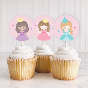 Instant download Princess Cupcake Toppers, Magical Princess Toppers, Princess Cake Topper, Digital Cupcake Toppers, Princess 143
