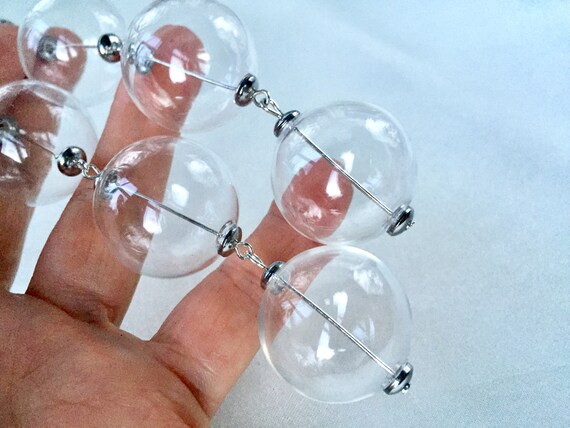 Vintage 80s Extra Long Triple Glass Bubbles and S… - image 10