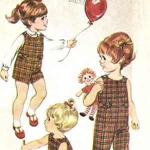 McCall&#39;s 8930 Tutina, tute e camicetta per bambini degli anni &#39;60, modello taglia 2