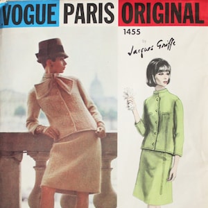 Vogue 1455 Paris Original 1960s Welt Stitched Suit by Jacques Griffe