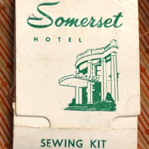 Somerset Hotel Vintage Advertising Sewing Kit