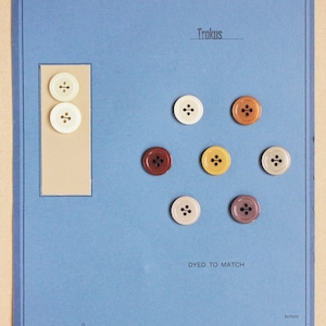 Permaloid Emsig Button Trokus Design Verkoper Sample Card