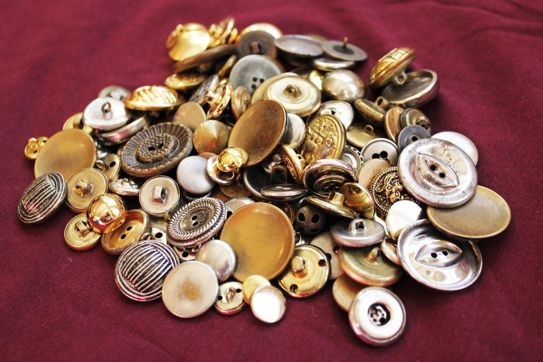 Half pound Lot of Metal Buttons Modern Vintage and Antique Bulk Buttons Etsy