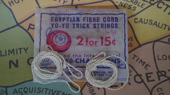 4 Packs Vintage Egyptian YO YO Fibre Cord Trick Strings