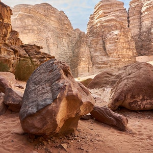 Close Up of Rocky Desert Scene / Terrarium Background