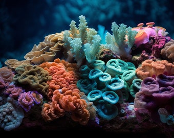 Colorful Reef in High Definition  / Aquarium Background