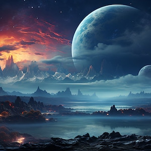 Aquarium / Terrarium Background /  Fantasy Sapce