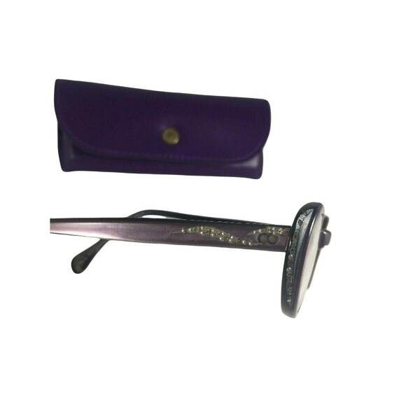 VTG Eyeglasses Embellished rhinestones frame 5 1/2 Pu… Gem