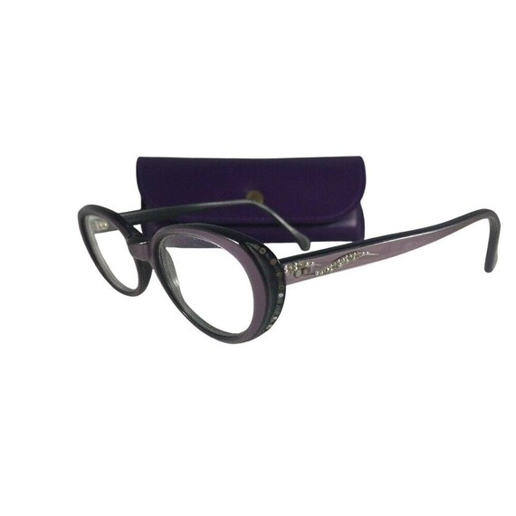 VTG Eyeglasses Embellished rhinestones frame 5 1/2 Pu… Gem