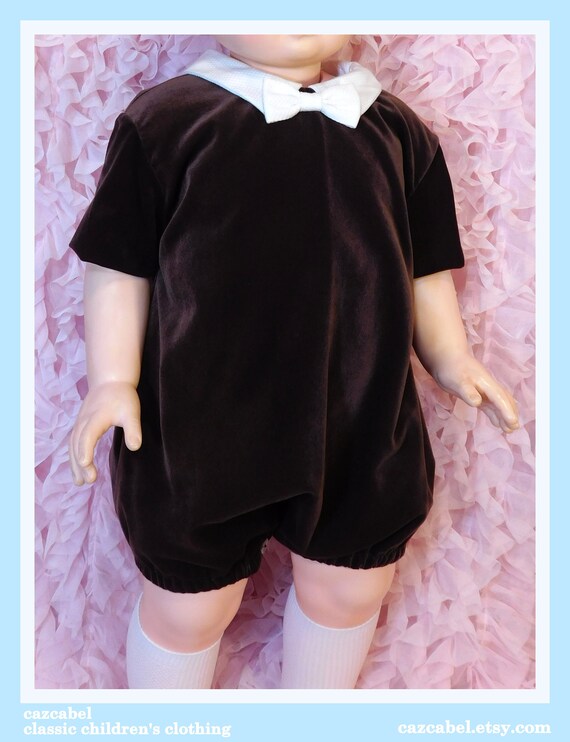 baby boy velvet romper