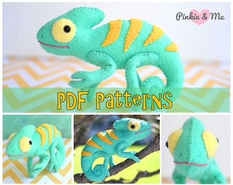 Felt Chameleon PDF Patterns And Tutorials