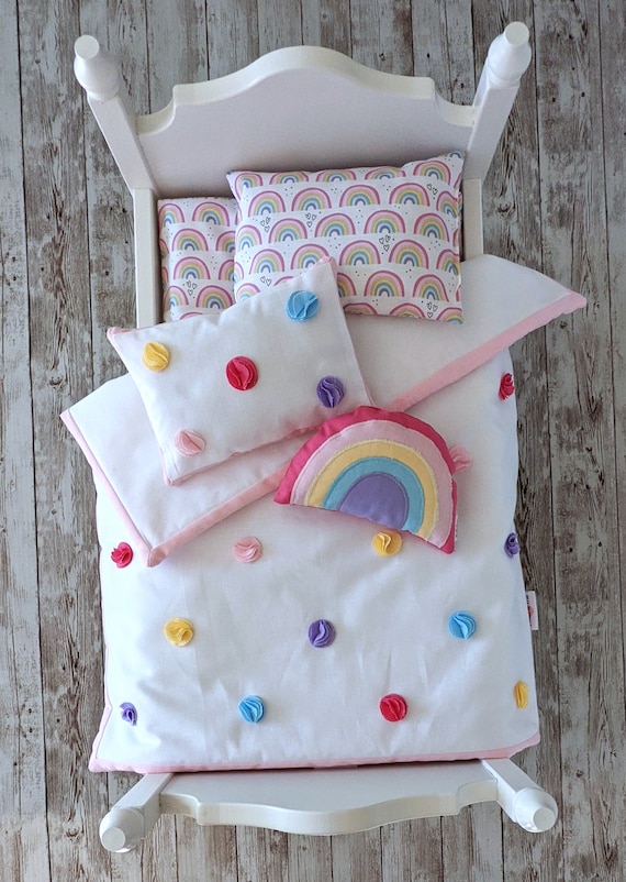 Almohada pequeña de acento arco iris, almohada decorativa tamaño muñeca  American Girl, accesorio de casa de muñecas -  México