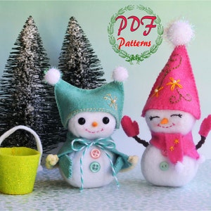 PDF Pattern, Snowman / Felt Snowman Pattern / Instant Download