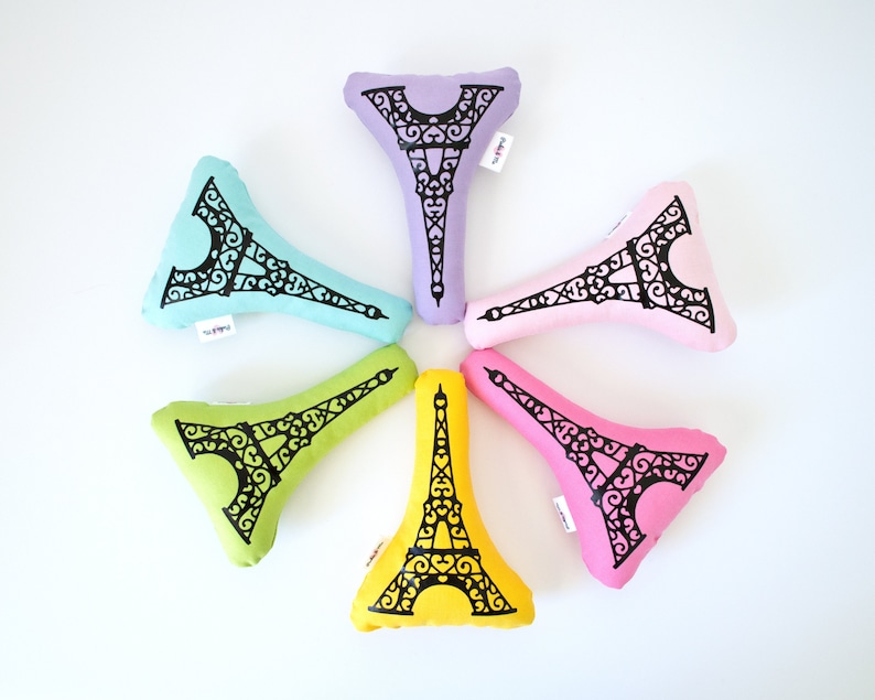 6 Eiffel Tower Silhouette Mini Pillow Doll size accent pillow Dollhouse decor image 6