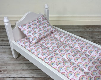 Custom Size Doll Mattress - Rainbow doll mattress - Pillowtop mattress made to fit doll beds