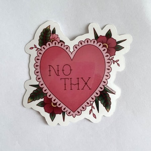 No Thx Sticker