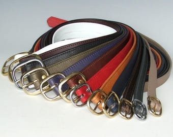 Soft Leather Belts: 3/4 inches - strong and durable