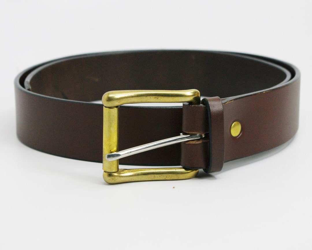 1 1/4 Medium Brown American Bridle Leather Belt 1 1/4 - Etsy