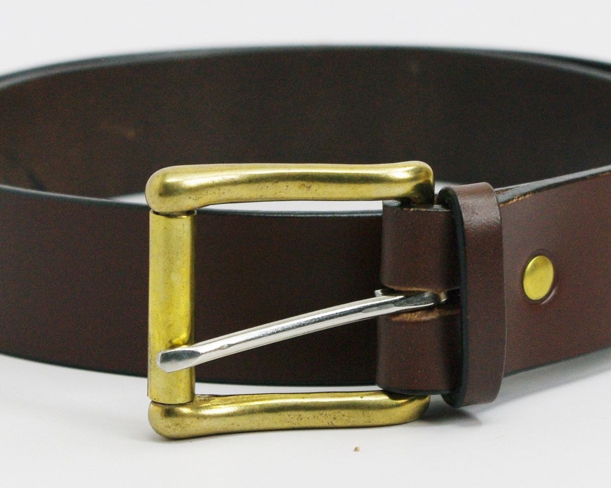 1 1/2 American Bridle leather belt - 1 1/2 stainless steel buckle