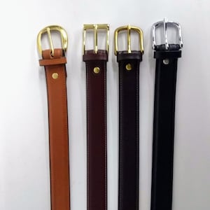 1 1/4&quot; dress belt - Bridle leather polished brass or nickle buckle