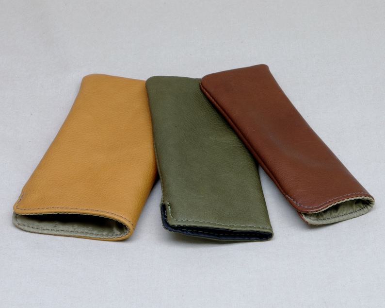 Soft leather eyeglass case image 2