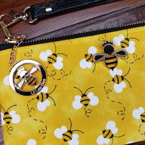 Bumble Bee Wrislet, Cell Phone Wallet, Small Purse, Purse with bees image 3