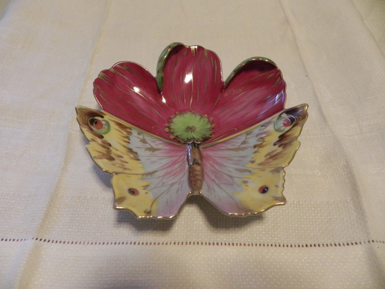 Vintage Lefton China Butterfly Dish Etsy