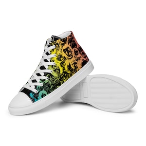 Ahegao Girls Men’s High Top Canvas Shoes