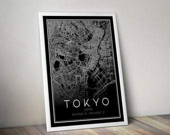 Tokyo - City Map Print - Travel Poster Print - Digital Download