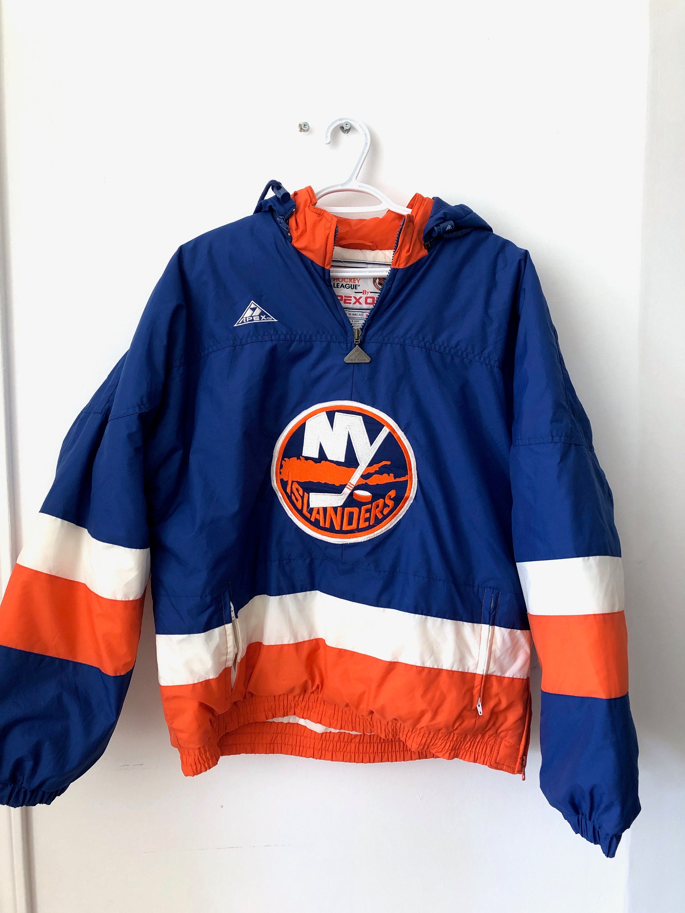 vintage starter new york islanders fisherman jersey, vintage nhl jersey, long sleeve jersey, hockey jersey, 90's clothing, 90's streetwear