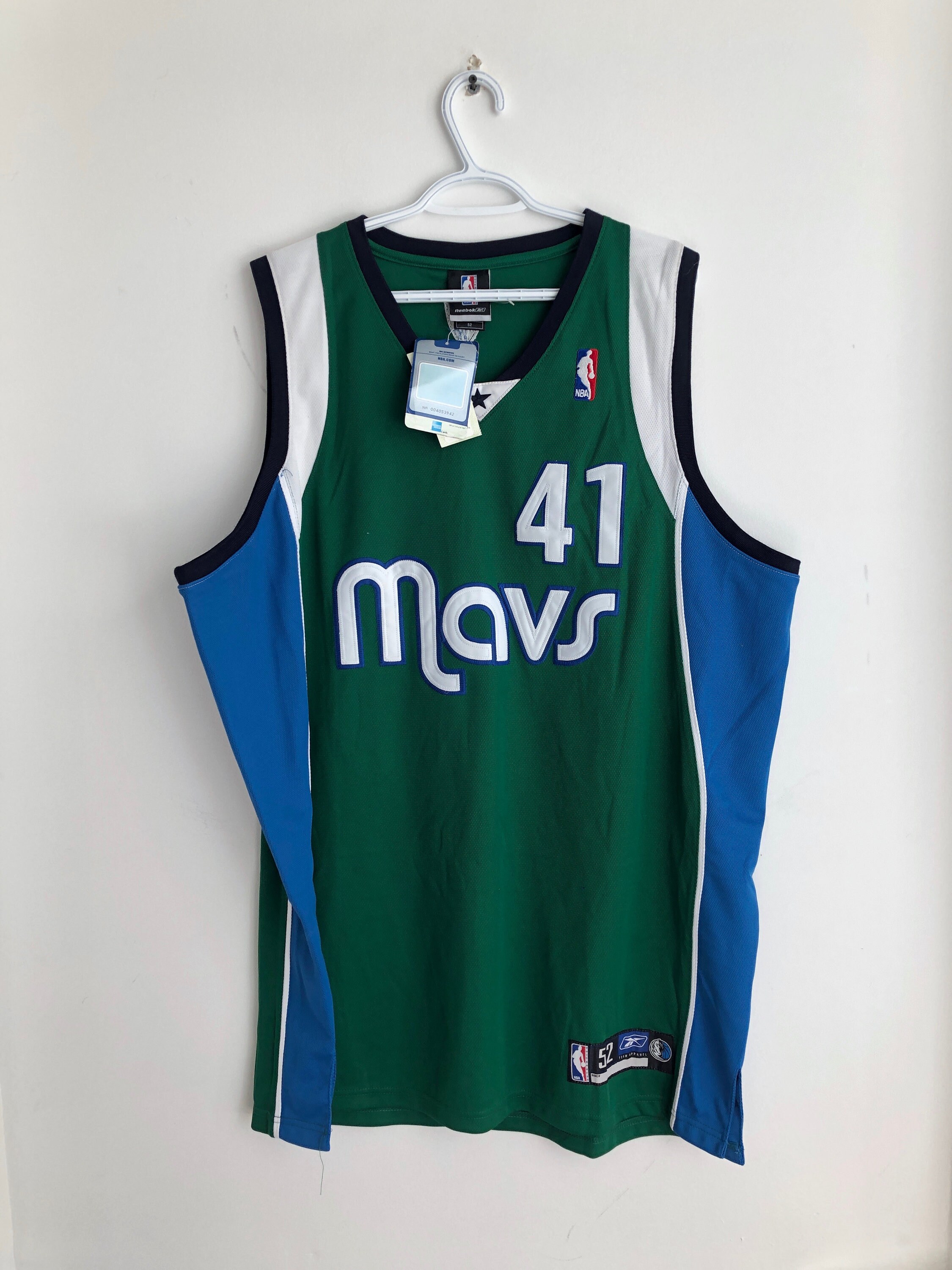 Vintage RARE NBA Reebok Jersey Dallas Mavericks ALL-STAR Dirk Nowitzki Xl  #41