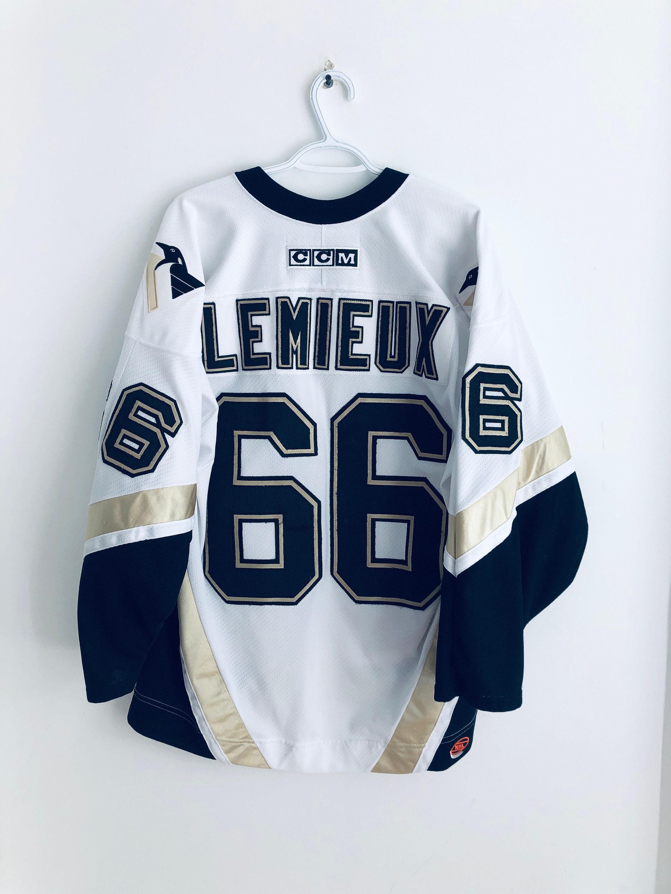 Pittsburgh Penguins Mario Lemieux Home Jersey Mens Size 48 Vintage Hockey  CCM