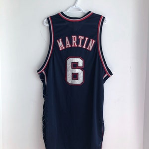 Vintage 1990's Autographed Kenyon Martin New Jersey Nets Champion Sz.