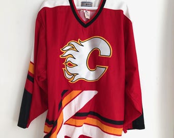 Calgary Flames Vintage CCM Authentic Hockey Jersey (48)