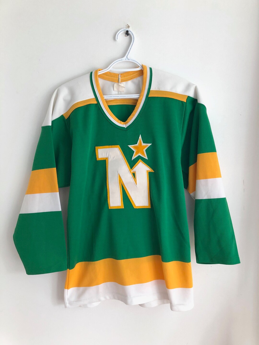Vintage Minnesota North Stars Game Jersey White CCM Maska NHL Men