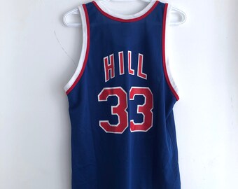 GRANT HILL! GAME WORN JERSEY❗️ 2023 Sportkings Legends Game Worn Jersey Red /50 #LSM-64