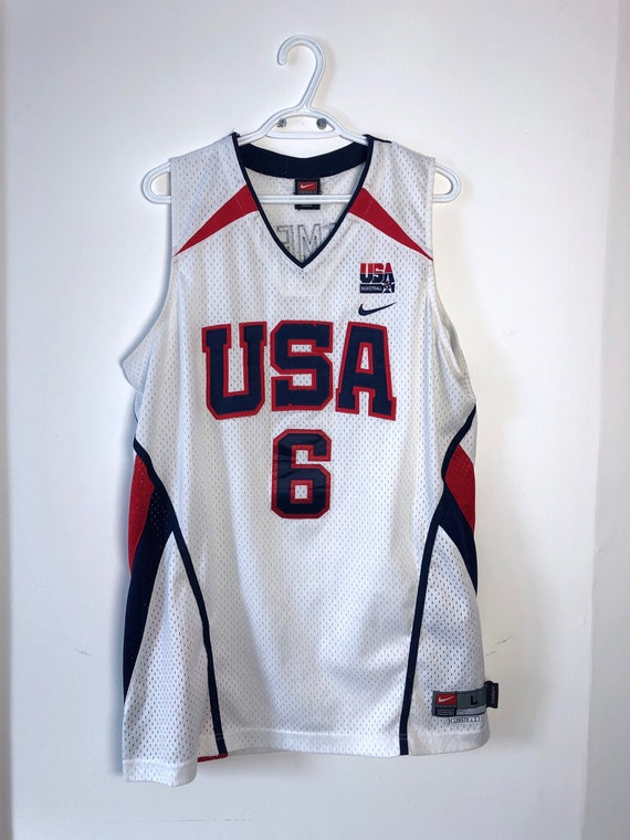 Vintage Lebron James Nike Team USA Basketball Jersey L 