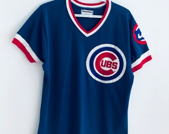 Chicago Cubs Vintage Sand Knit Authentic Baseball Jersey (42)