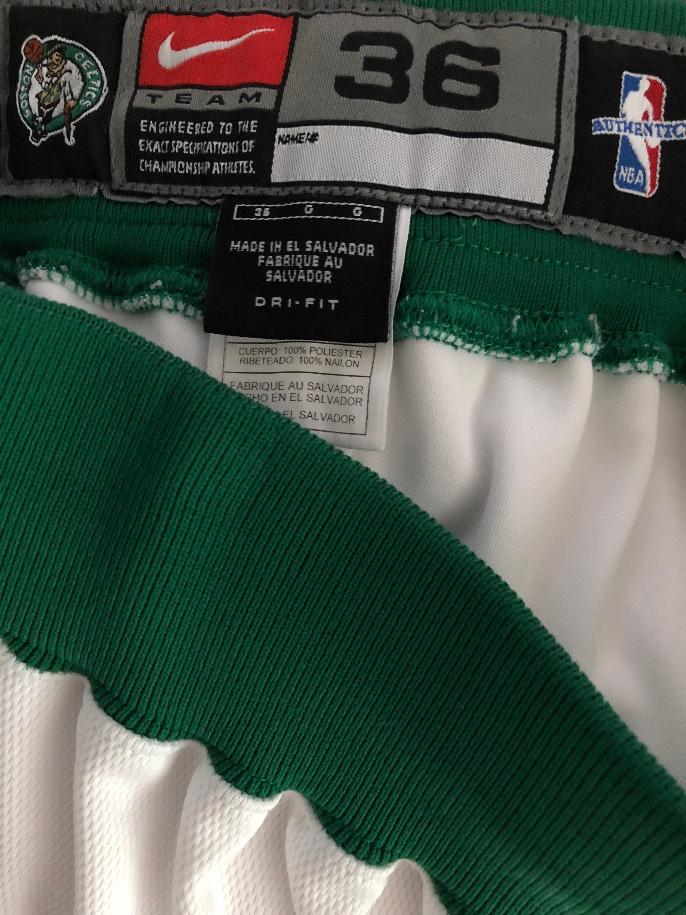 Boston Celtics Vintage Nike Authentics Basketball Shorts 