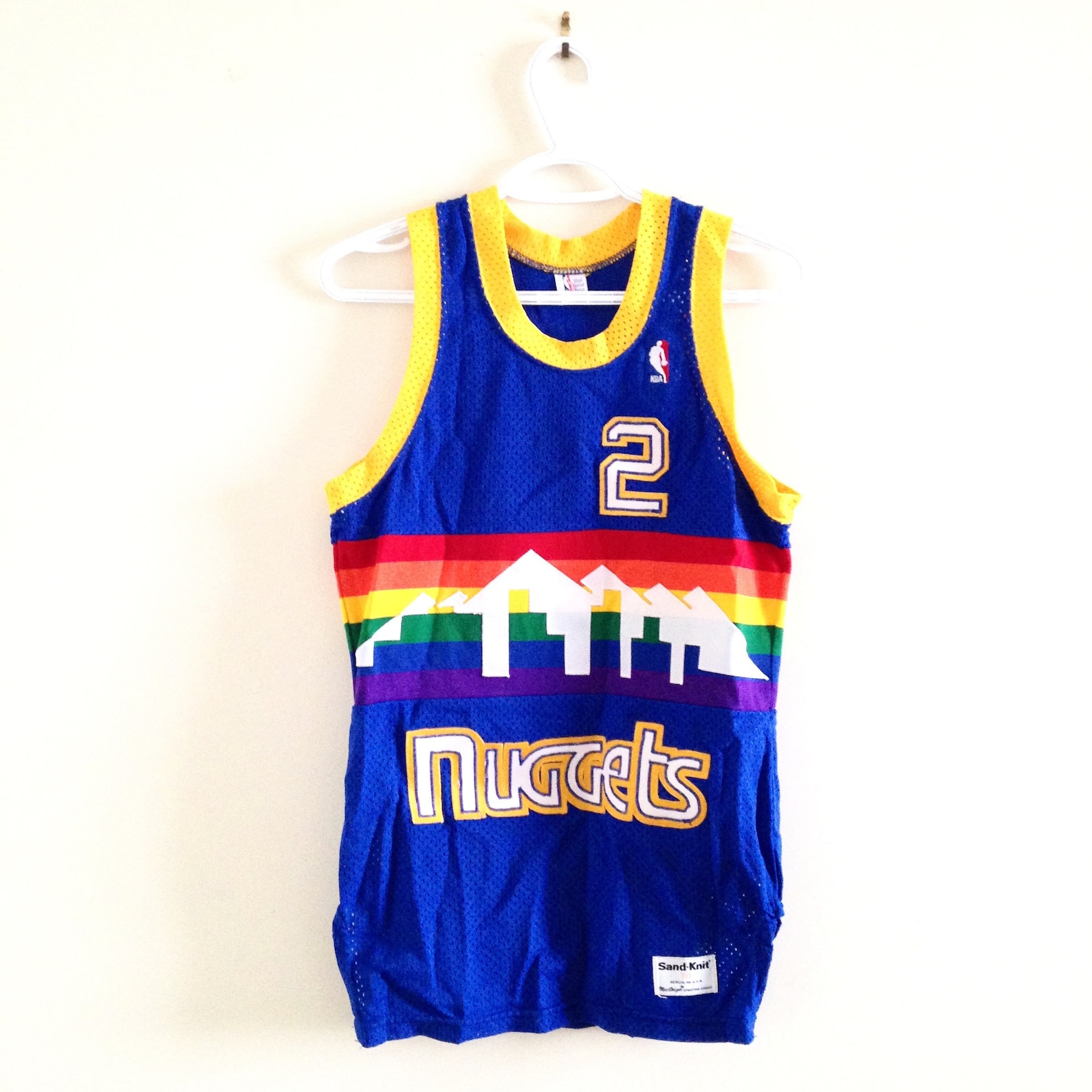 Alex English Denver Nuggets Vintage Sandknit Basketball Jersey Etsy