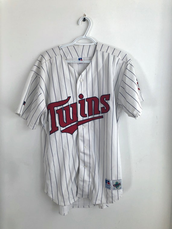 ThingsIBuyForYou Minnesota Twins Vintage Russell Athletic Diamond Collection Baseball Jersey (44)