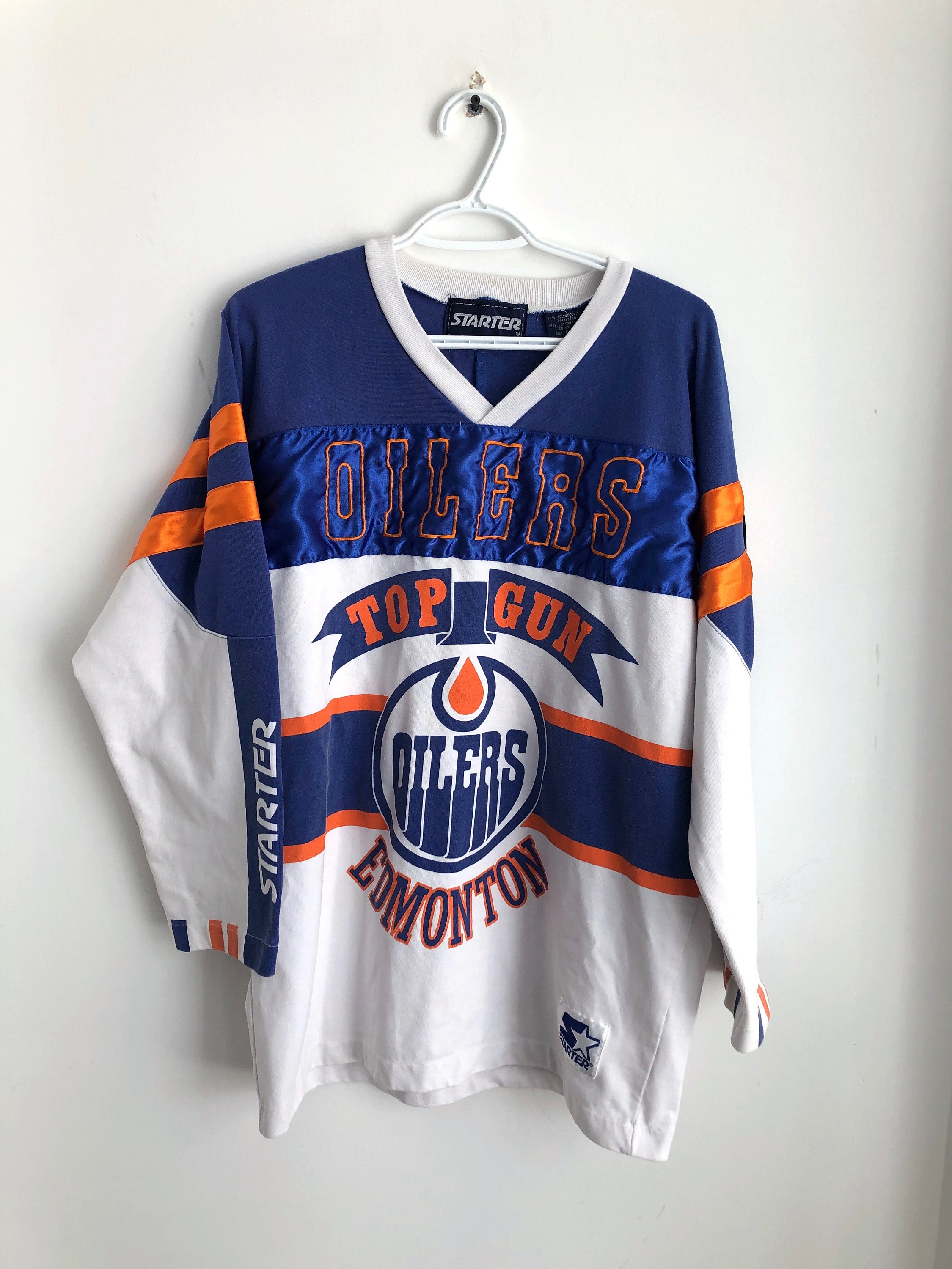 Edmonton Oilers vintage starter jacket - Men's Clothing & Shoes
